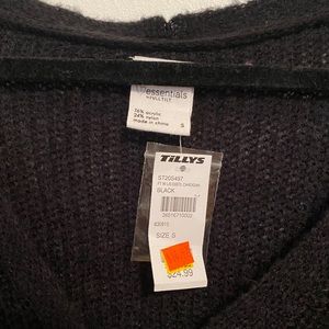 FULL TILT BLACK CARDIGAN SWEATER NWT